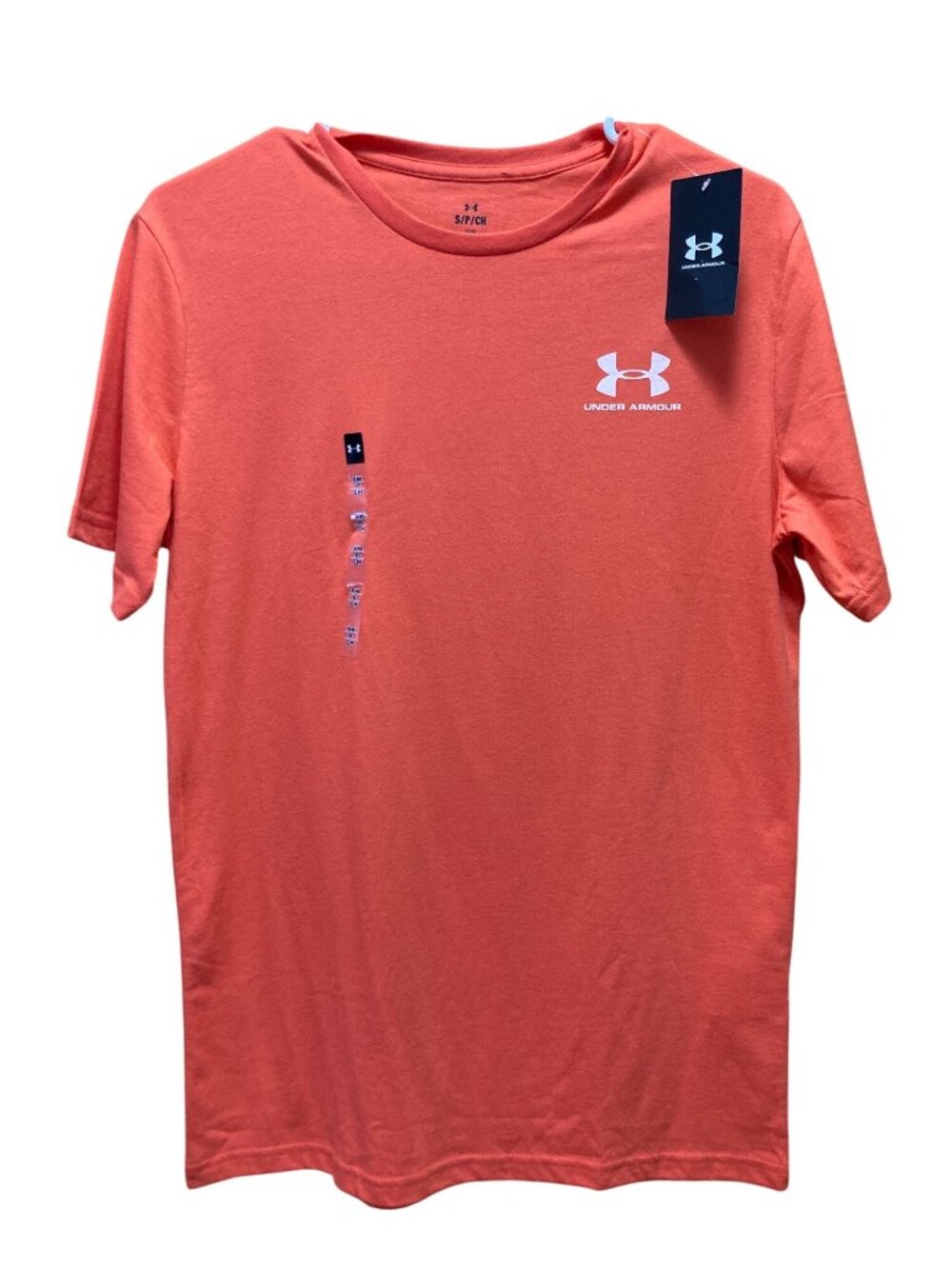 Under Armour Men's Sportstyle Shirt Loose Fit Crewneck Orange Small